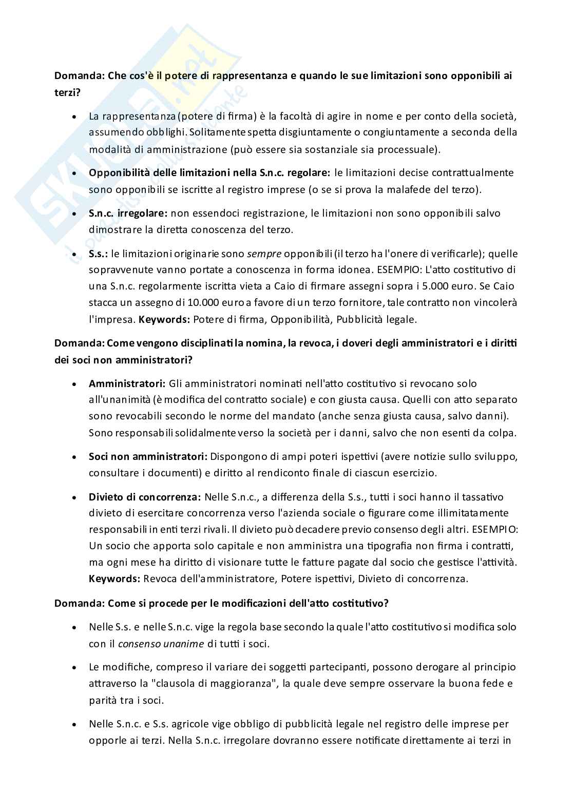 Appunti parziali e domande di Diritto commerciale  Pag. 31