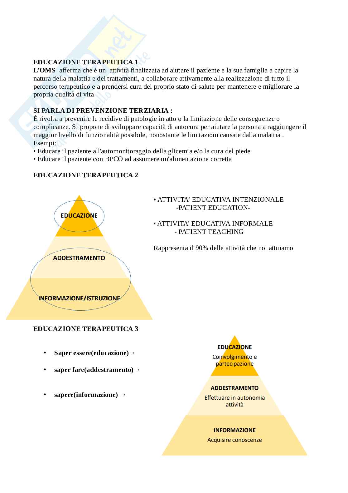Educazione terapeutica Pag. 6