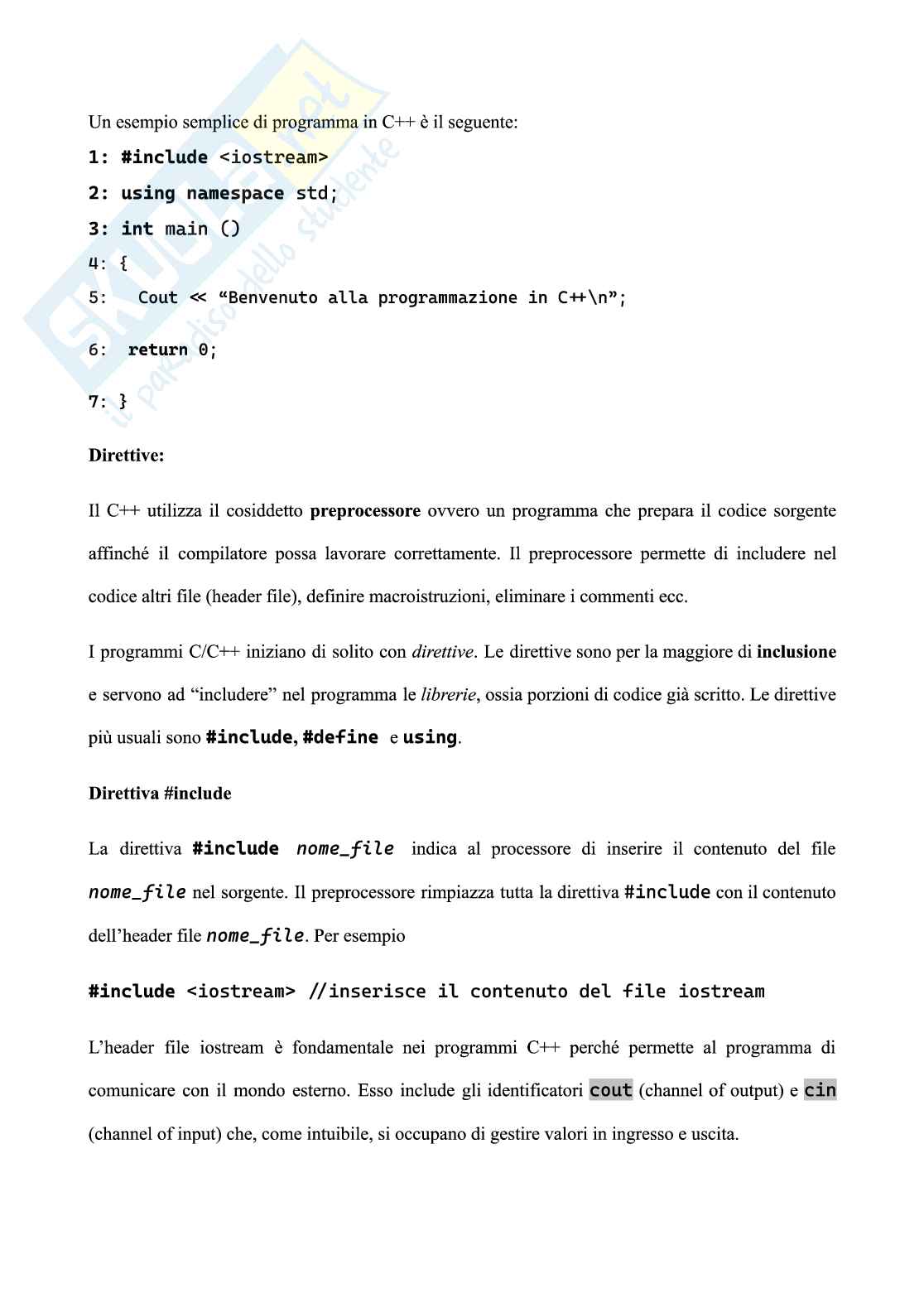 Resoconto, approfondimenti e appunti C++ Pag. 11