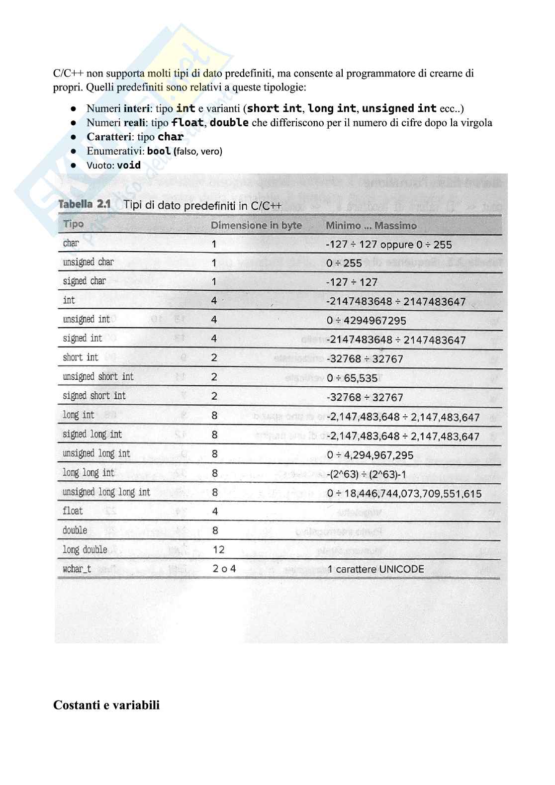 Resoconto, approfondimenti e appunti C++ Pag. 16