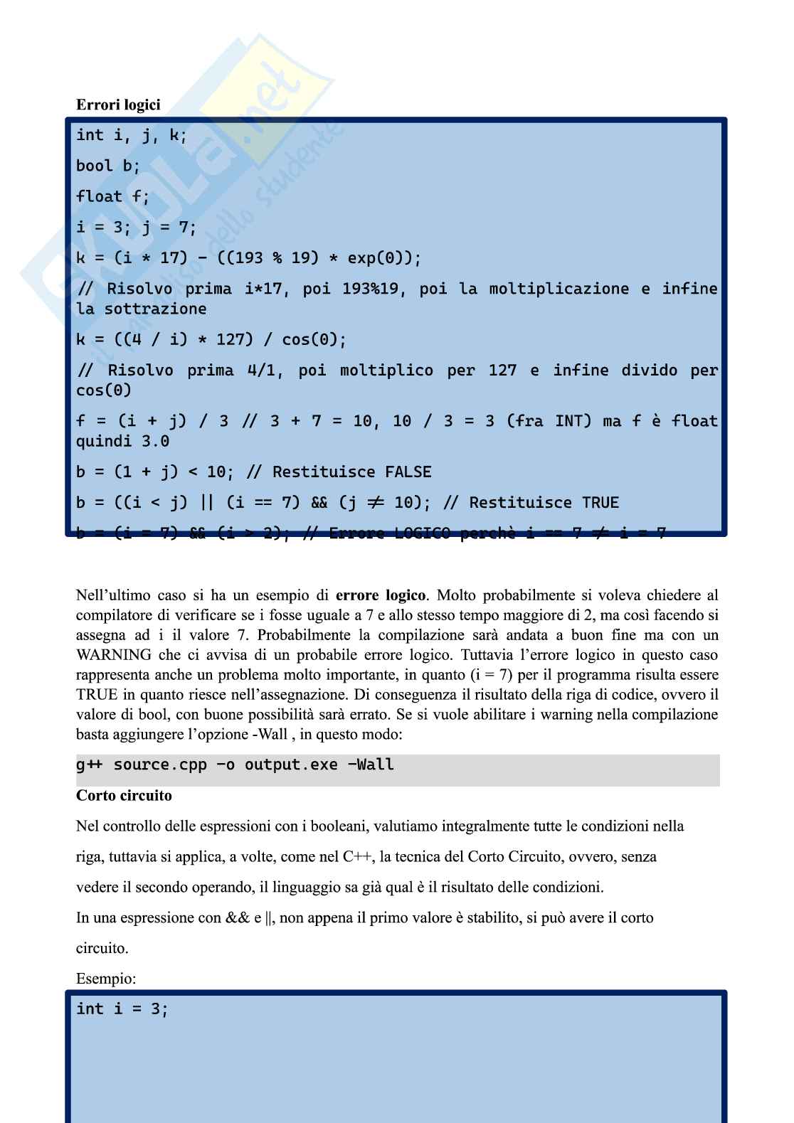 Resoconto, approfondimenti e appunti C++ Pag. 26