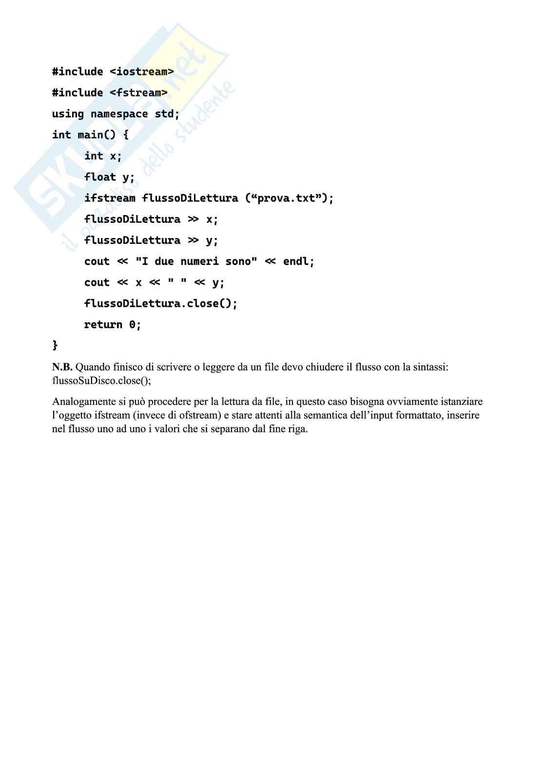 Resoconto, approfondimenti e appunti C++ Pag. 31