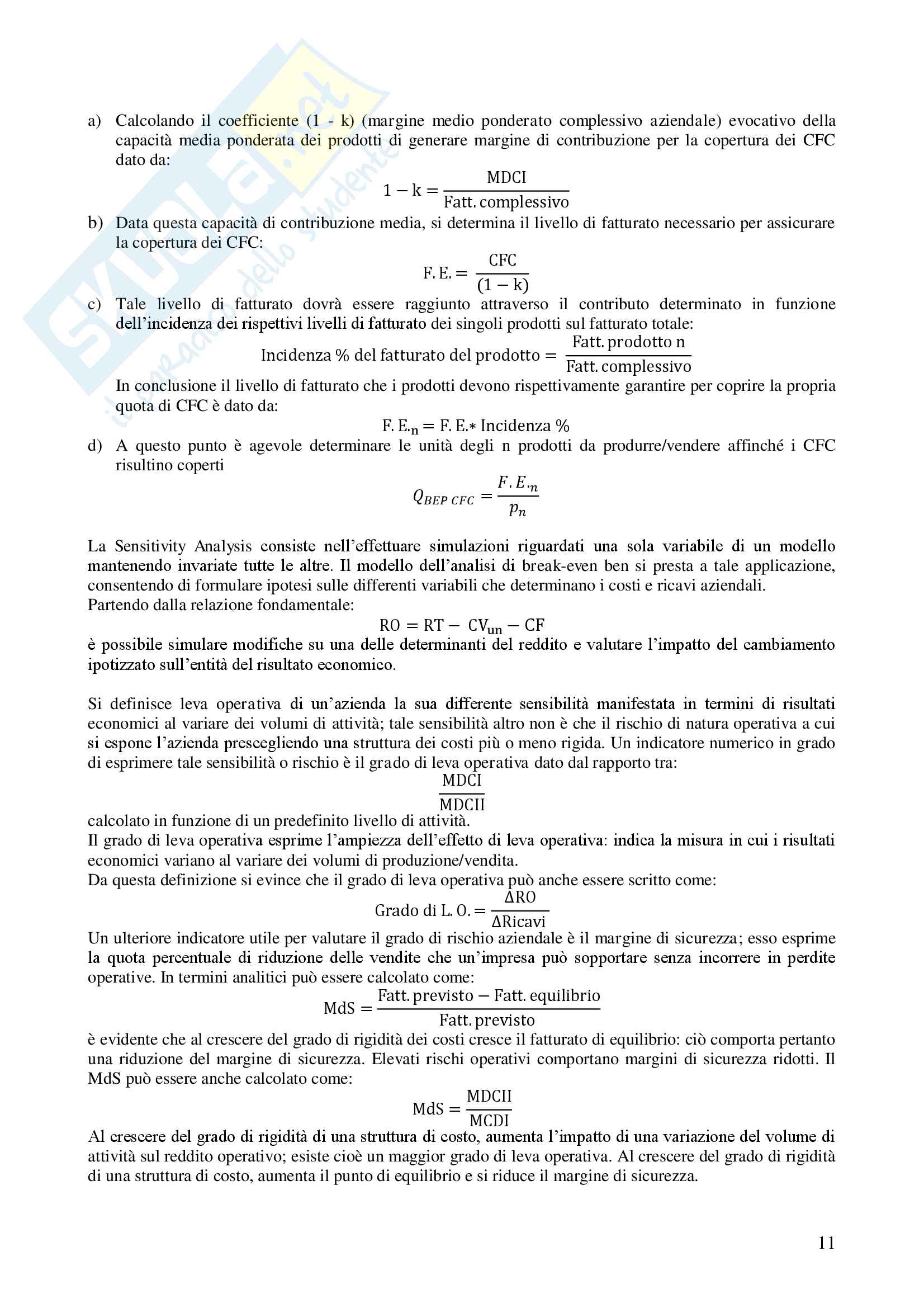 Appunti Programmazione e Controllo Pag. 11
