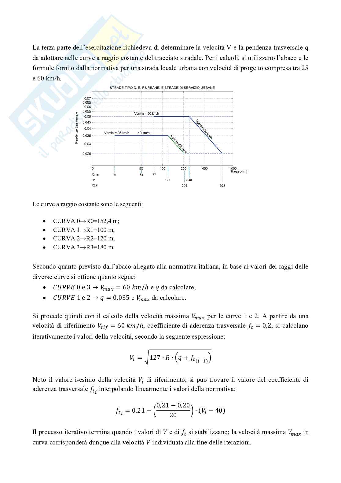 Relazioni delle 10 esercitazioni di Infrastrutture viarie Pag. 26