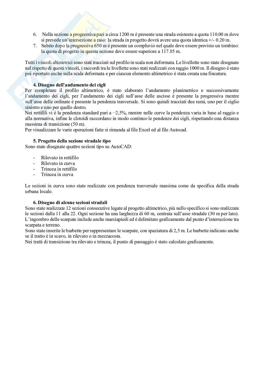 Relazioni delle 10 esercitazioni di Infrastrutture viarie Pag. 36