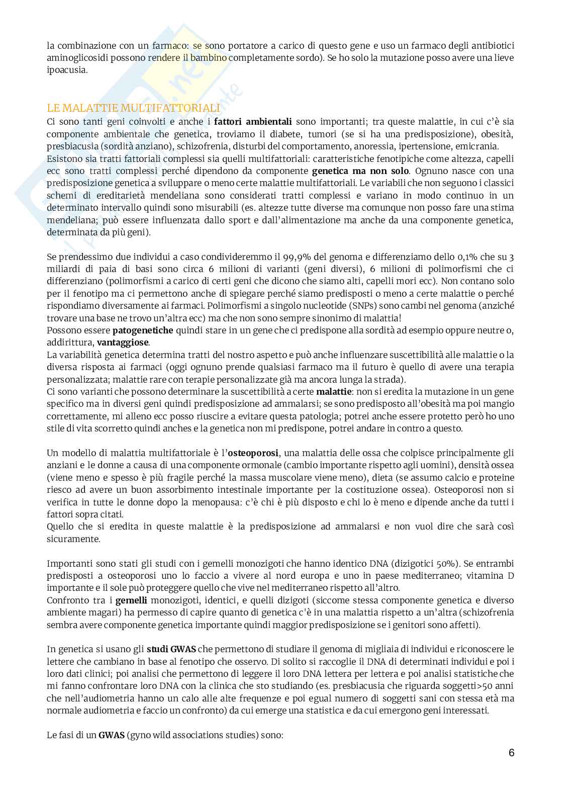 Genetica medica Pag. 6
