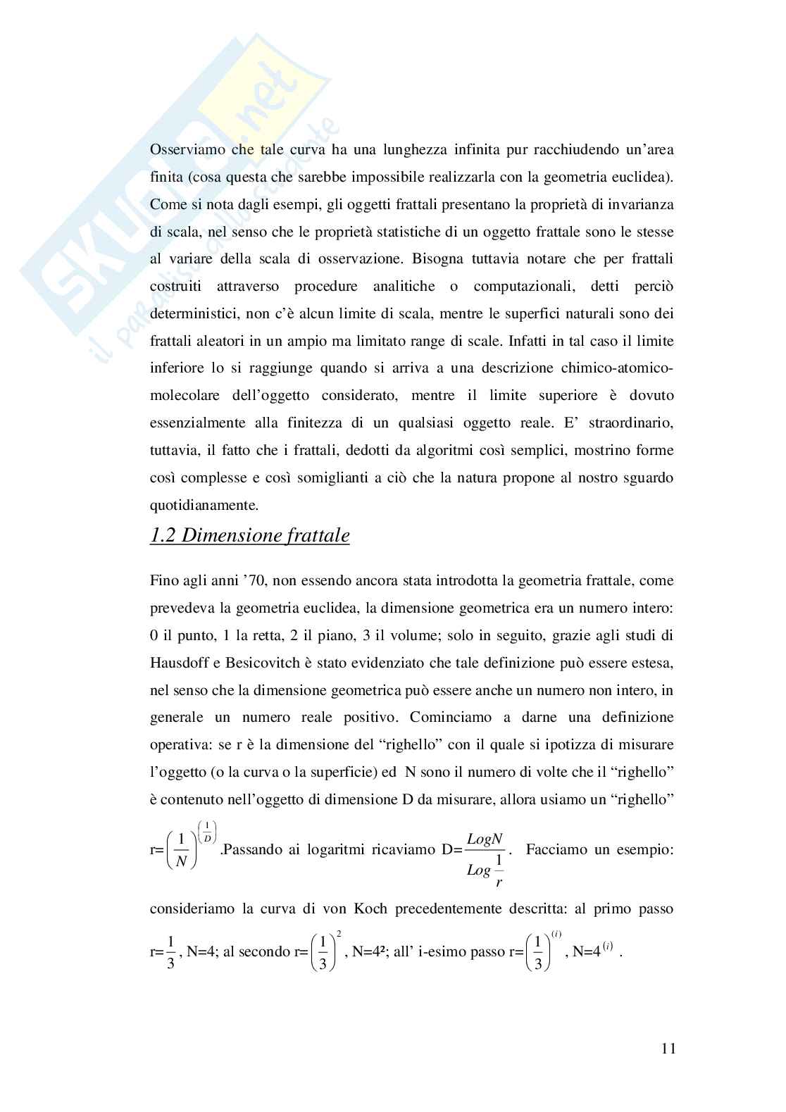 Diffusione da superfici frattali: il metodo delle condizioni al contorno estese Pag. 11