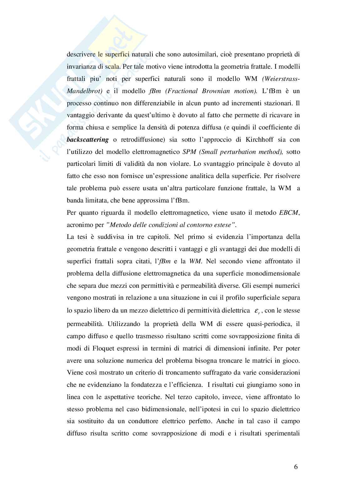 Diffusione da superfici frattali: il metodo delle condizioni al contorno estese Pag. 6