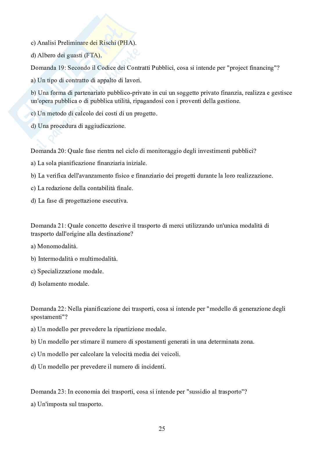 Concorso 300 Funzionari Ministero Trasporti - Quiz svolti - Prova 2 Pag. 26