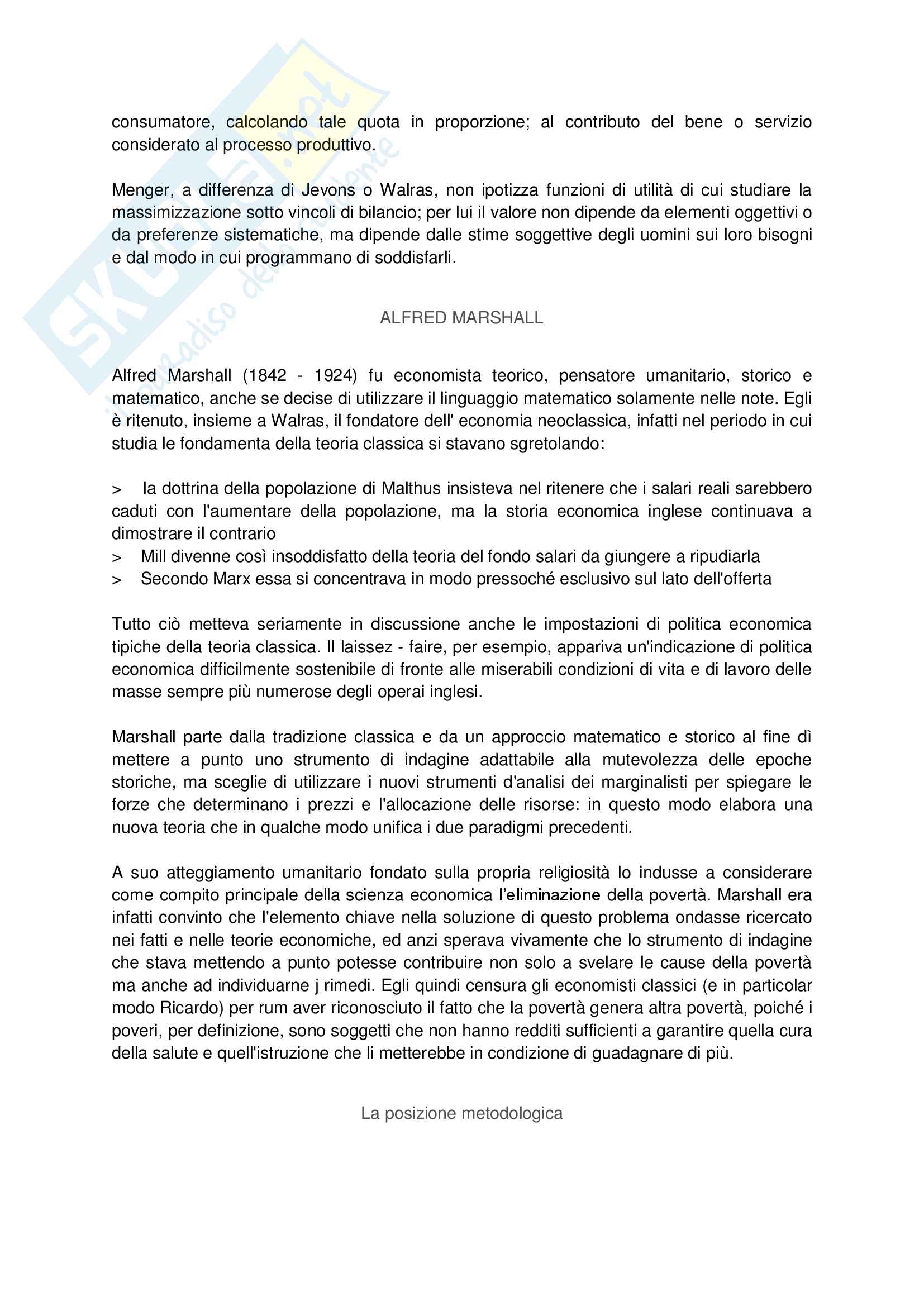 Appunti di Storia del pensiero economico, prof. Orsi Pag. 56