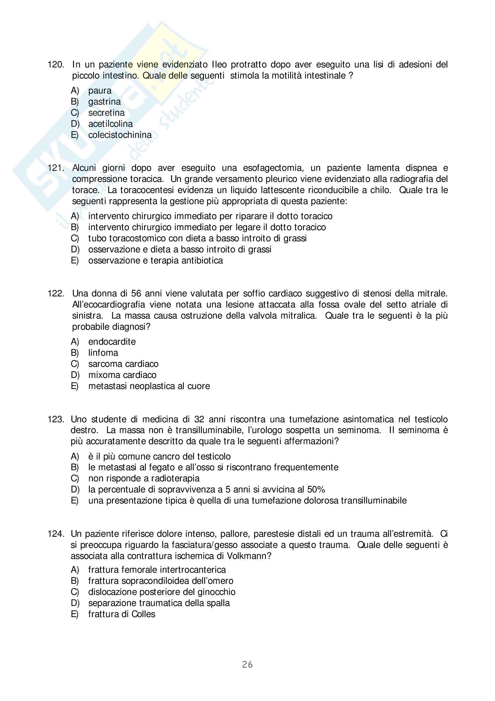 Medicina interna - test prima parte Pag. 26