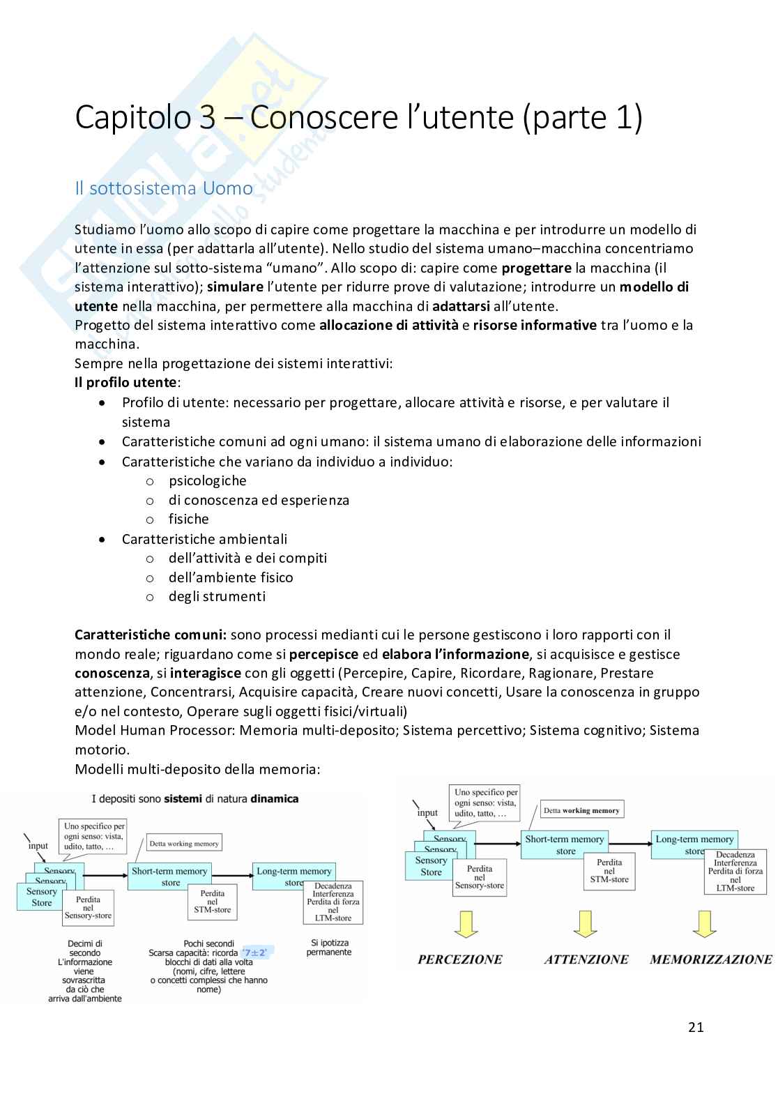 Conoscere l'utente Pag. 1