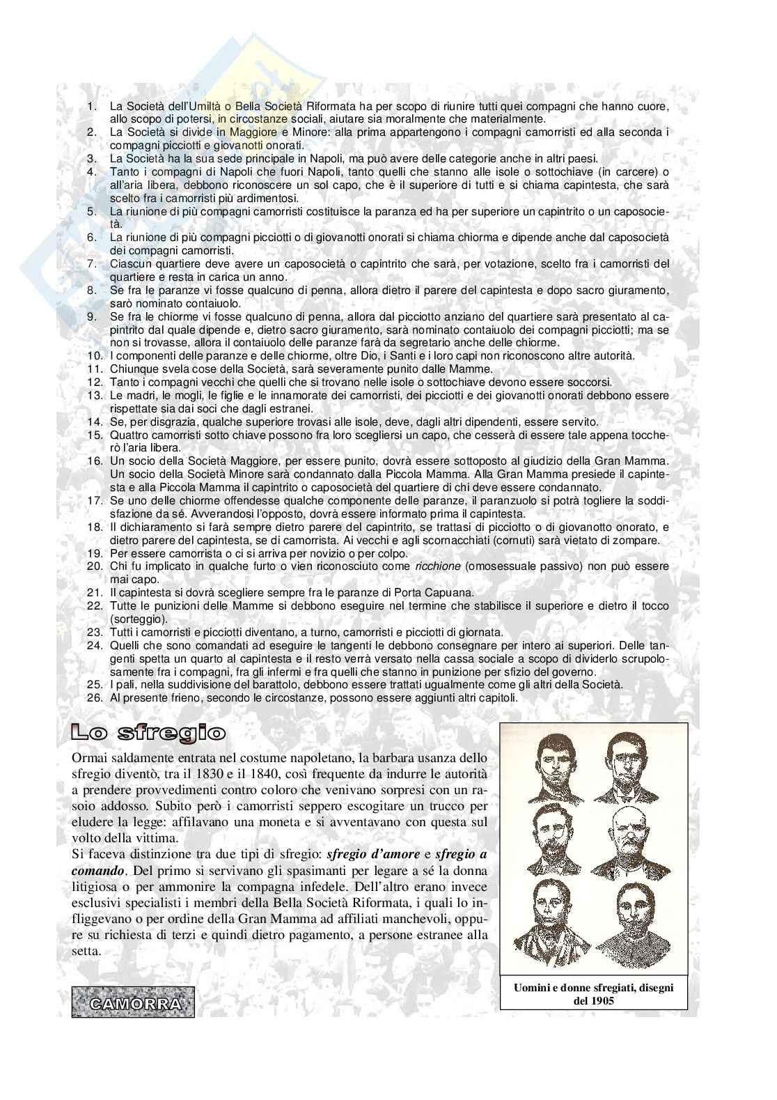 Camorra napoletana. Tra ieri ed oggi, cos'è cambiato? Pag. 16