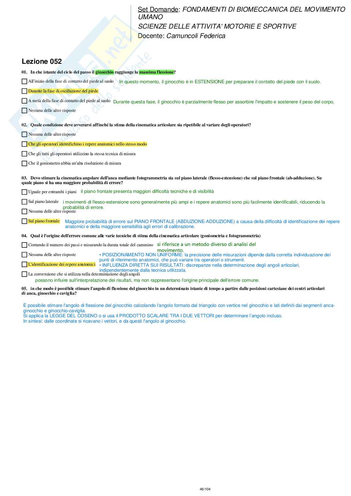 Paniere nuovo di Fondamenti di biomeccanica del movimento umano Pag. 46