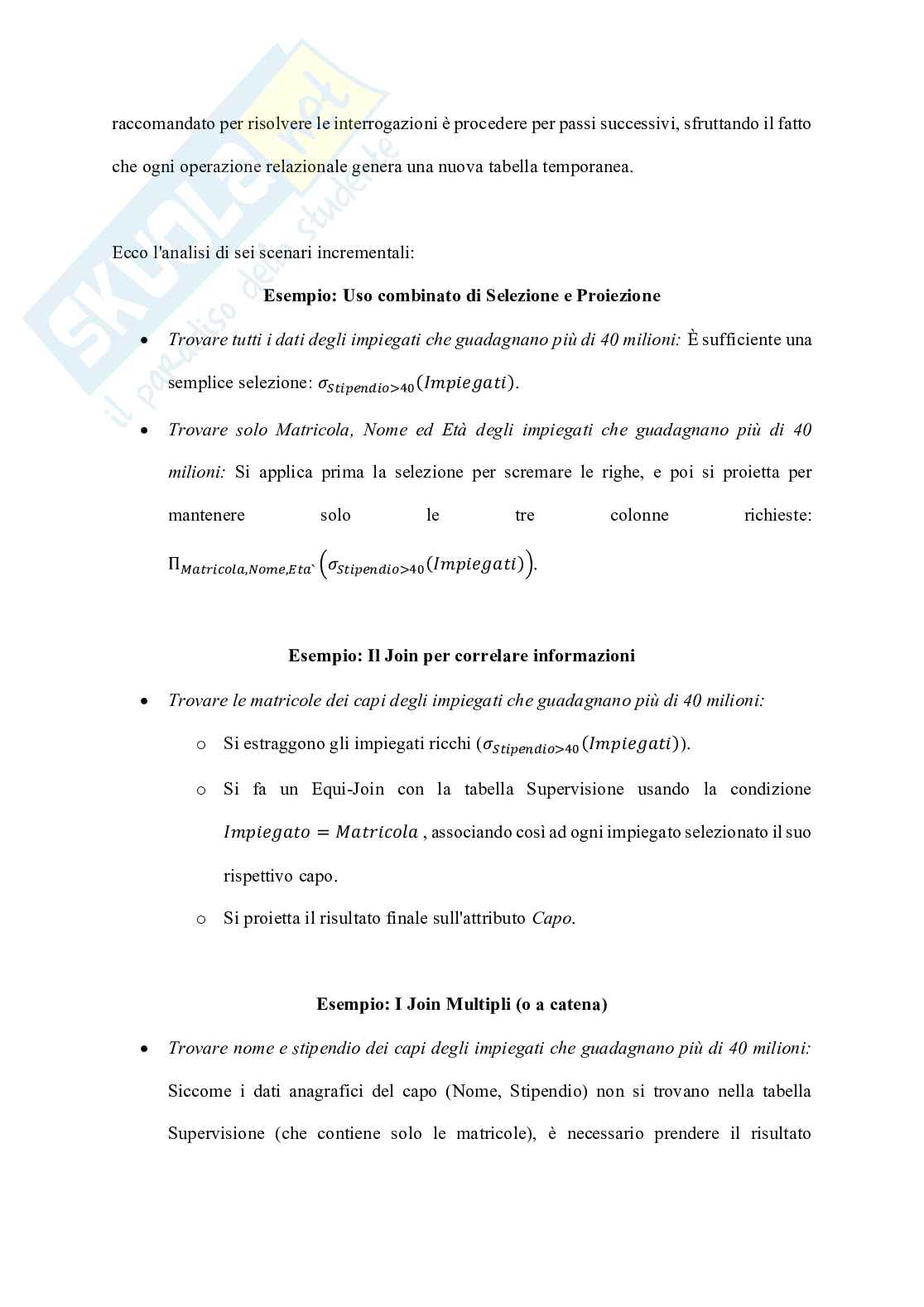 Appunti Basi di dati + Esercizi svolti (SQL, Algebra, E-R) Pag. 26