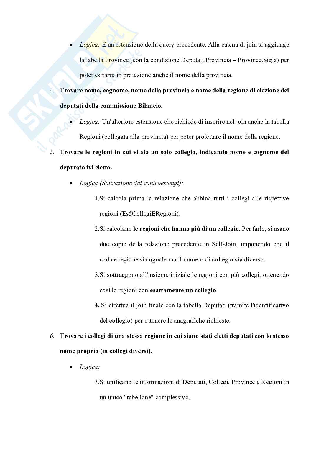 Appunti Basi di dati + Esercizi svolti (SQL, Algebra, E-R) Pag. 36