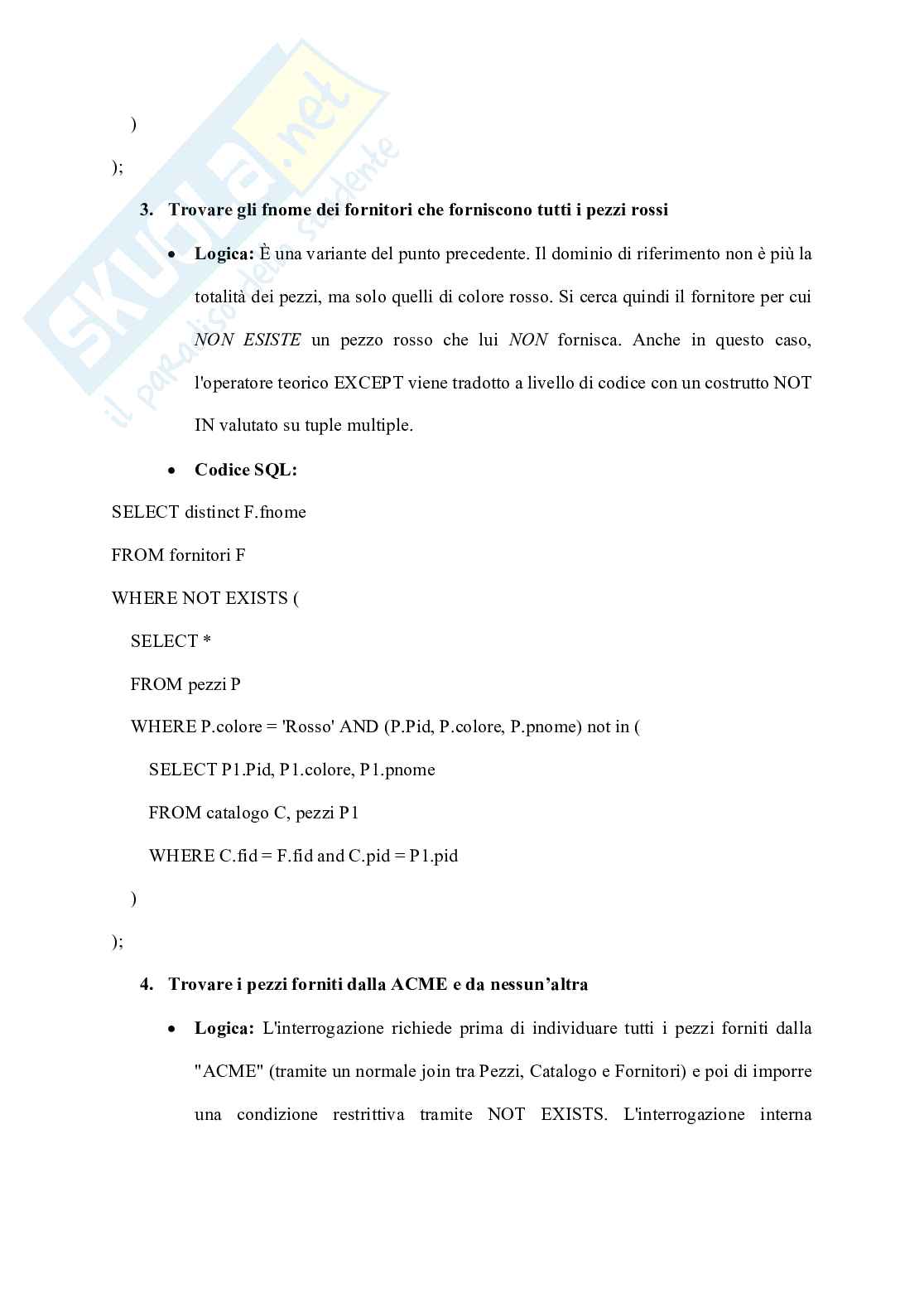 Appunti Basi di dati + Esercizi svolti (SQL, Algebra, E-R) Pag. 51
