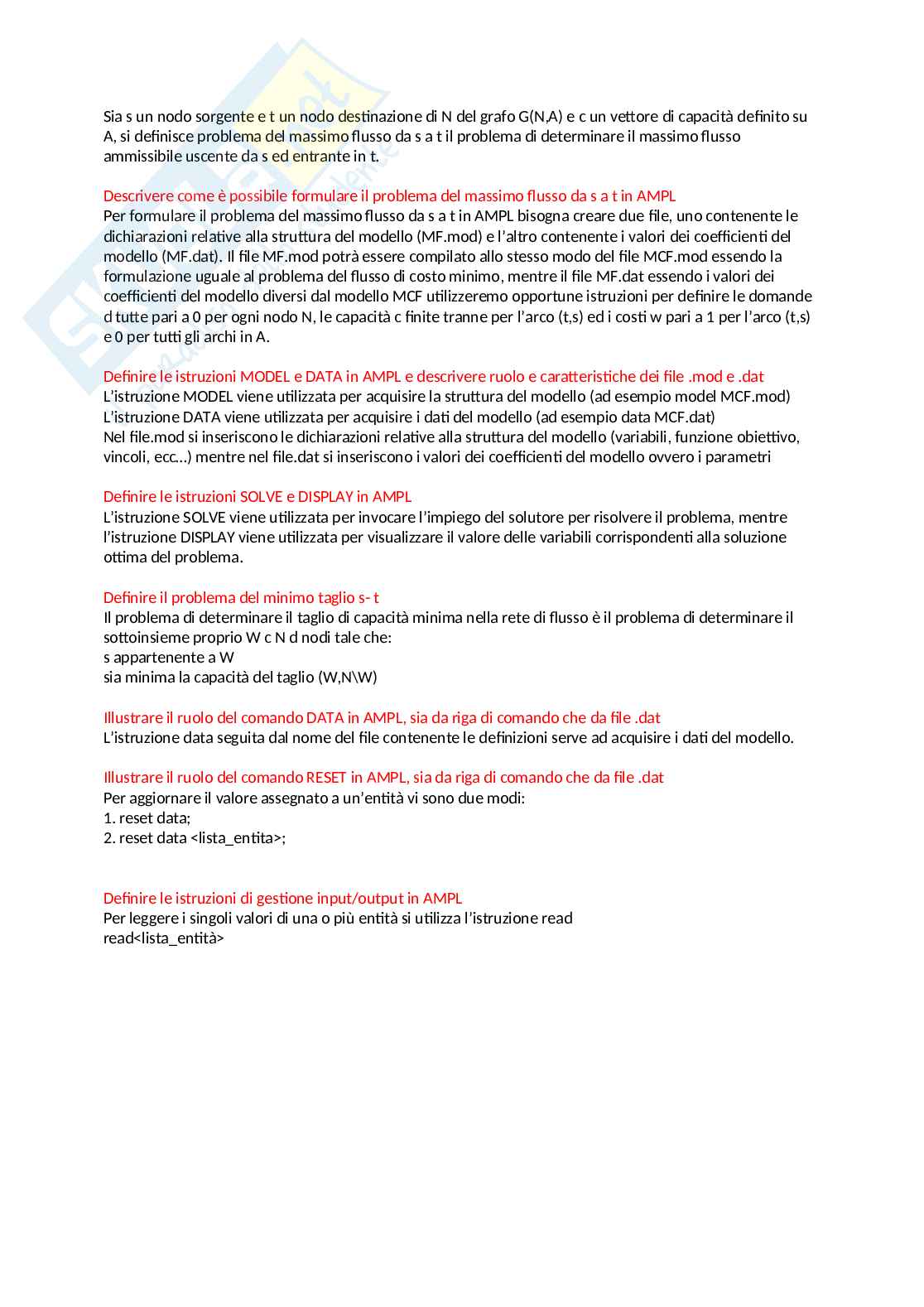 Paniere nuovo completo di Ricerca operativa  Pag. 11