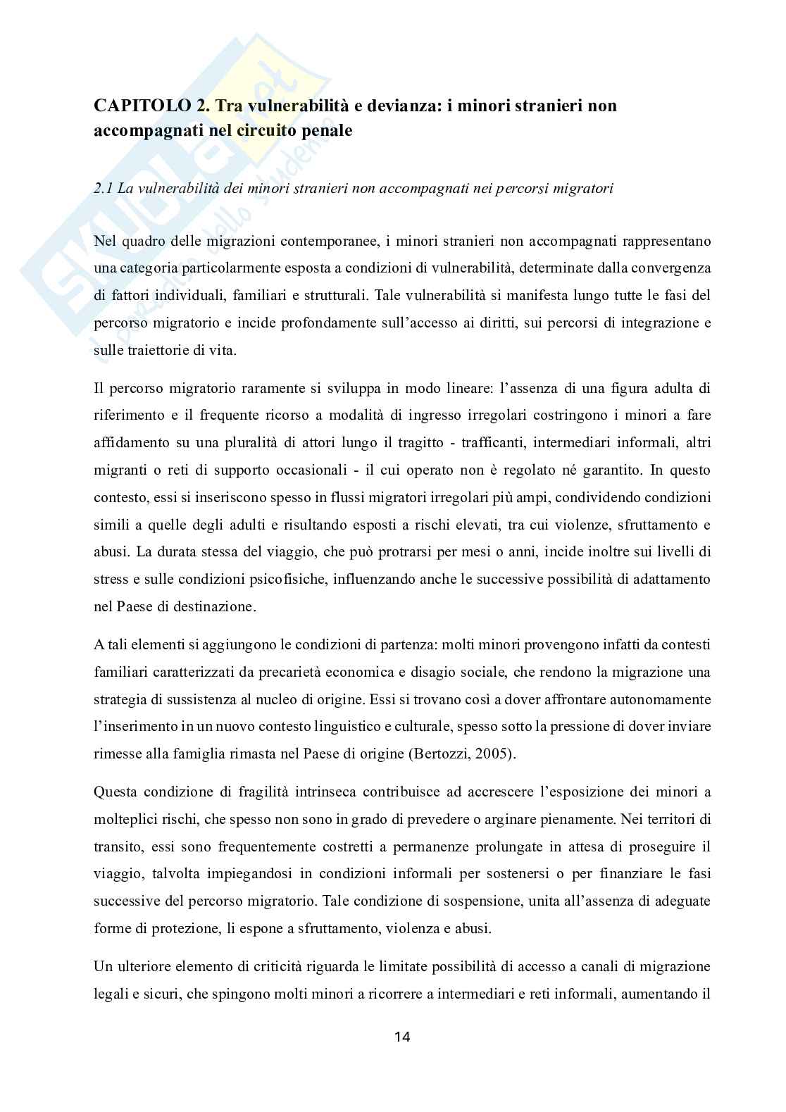 Minori stranieri non accompagnati: vulnerabilità, devianza e percorsi di integrazione  Pag. 16
