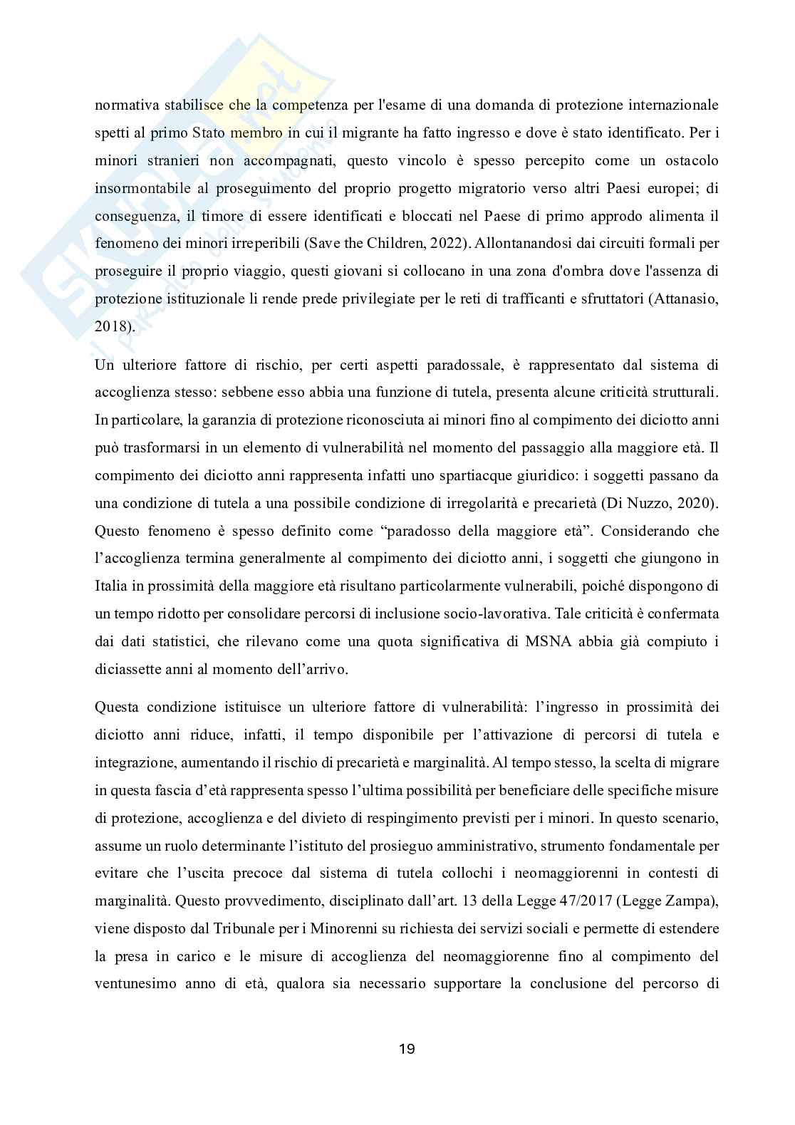 Minori stranieri non accompagnati: vulnerabilità, devianza e percorsi di integrazione  Pag. 21