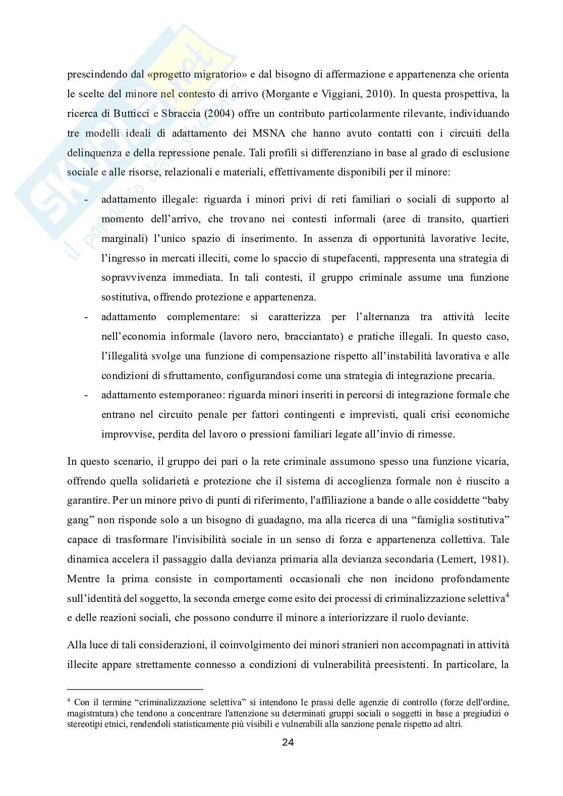 Minori stranieri non accompagnati: vulnerabilità, devianza e percorsi di integrazione  Pag. 26