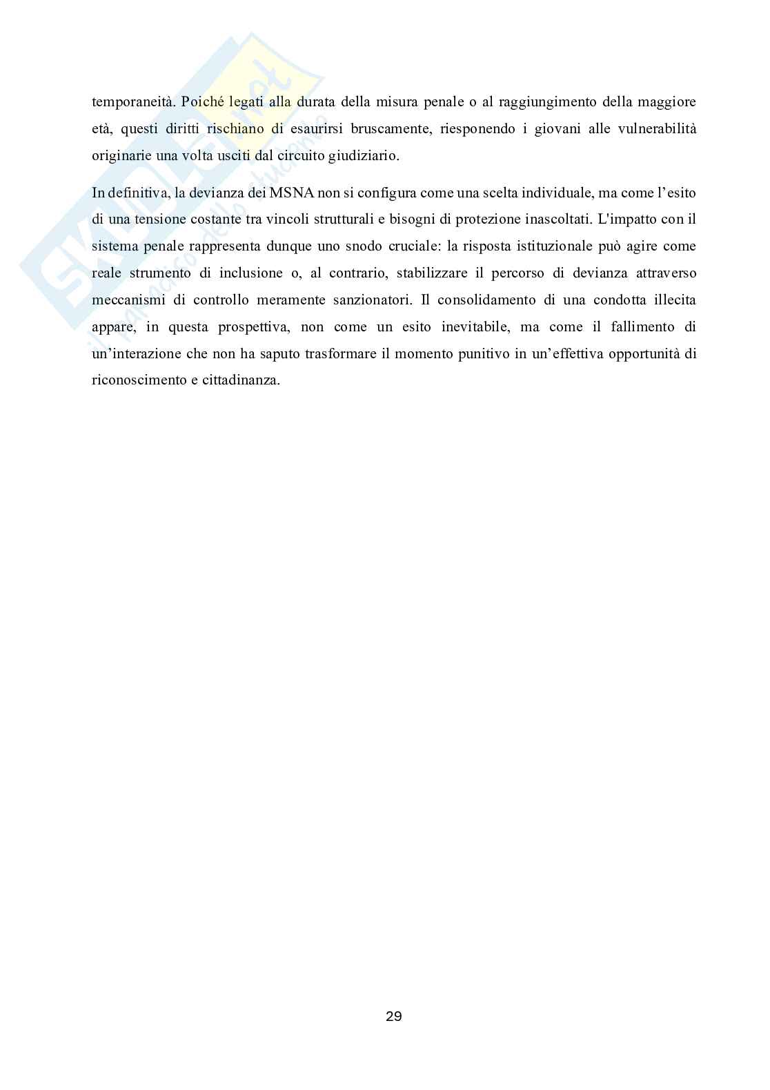Minori stranieri non accompagnati: vulnerabilità, devianza e percorsi di integrazione  Pag. 31