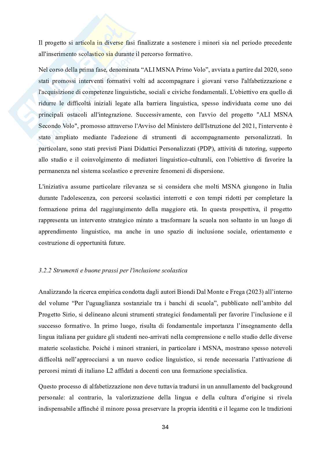 Minori stranieri non accompagnati: vulnerabilità, devianza e percorsi di integrazione  Pag. 36