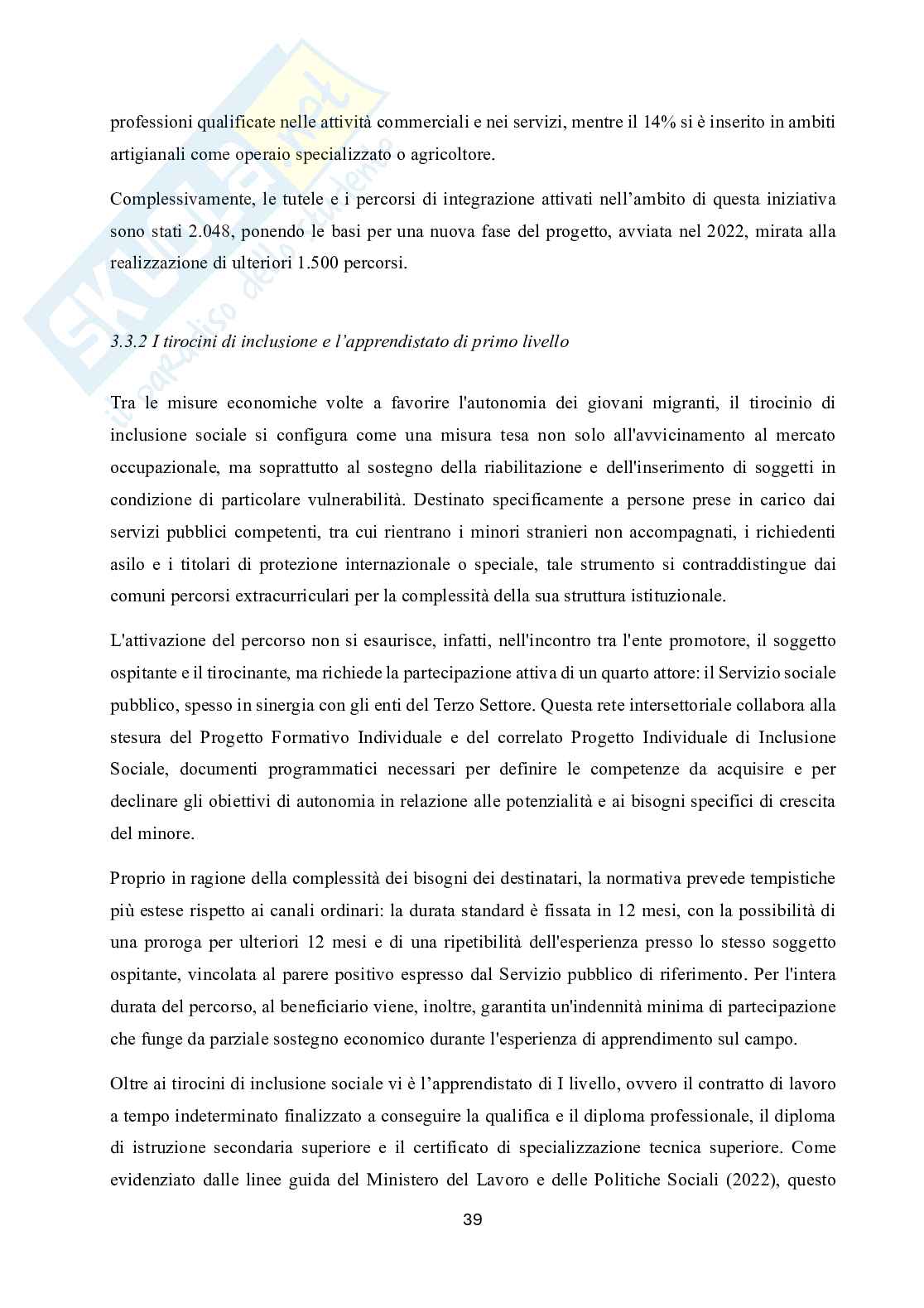 Minori stranieri non accompagnati: vulnerabilità, devianza e percorsi di integrazione  Pag. 41