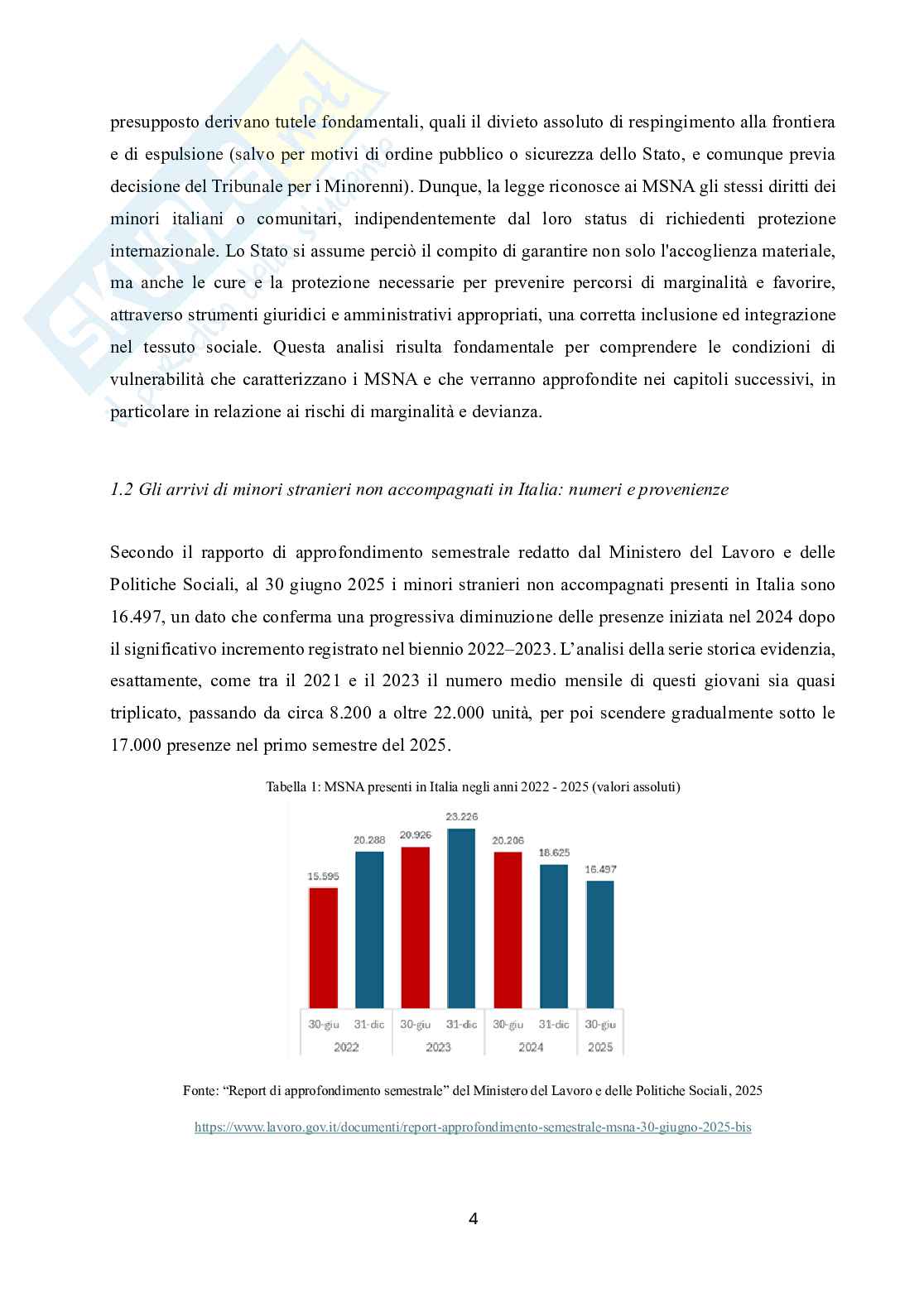 Minori stranieri non accompagnati: vulnerabilità, devianza e percorsi di integrazione  Pag. 6