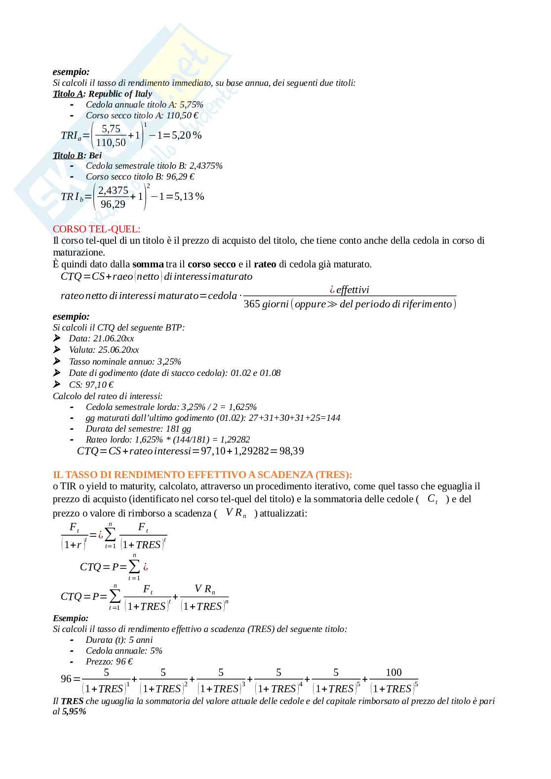 Economia degli intermediari finanziari  Pag. 21