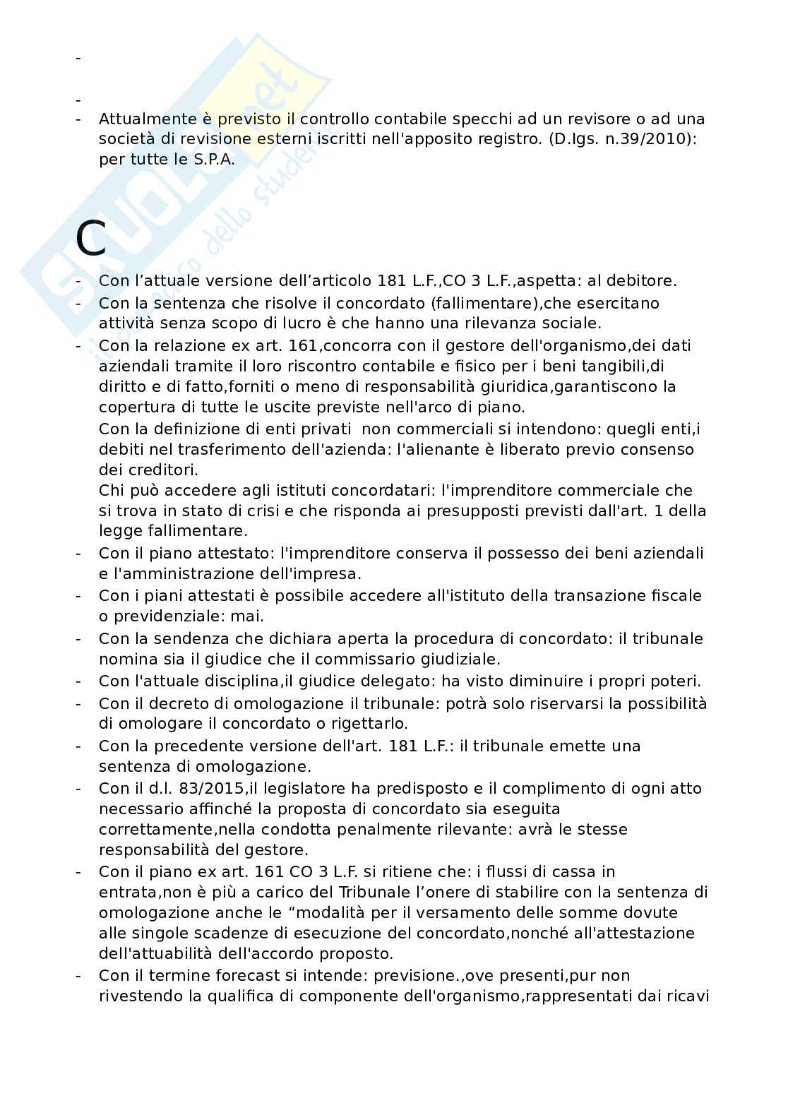 Paniere esame Crisi e risanamento d'impresa Pag. 2