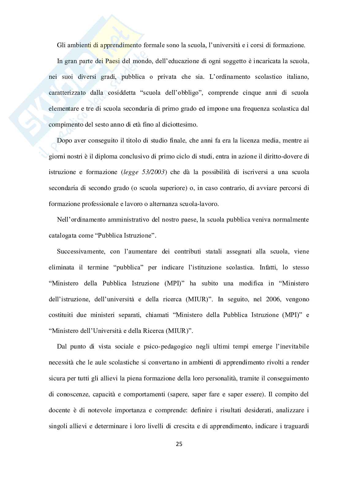 Tesi - Dagli apprendimenti formali a quelli informali. I nuovi ambienti di apprendimento  Pag. 26