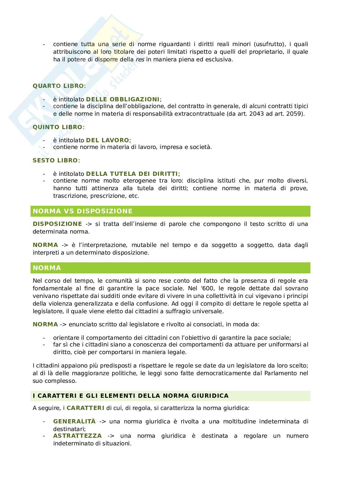 Riassunto esame Diritto privato, Prof. Bonini Roberta Serafina, libro consigliato Diritto privato. Linee essenziali, Roppo Pag. 2