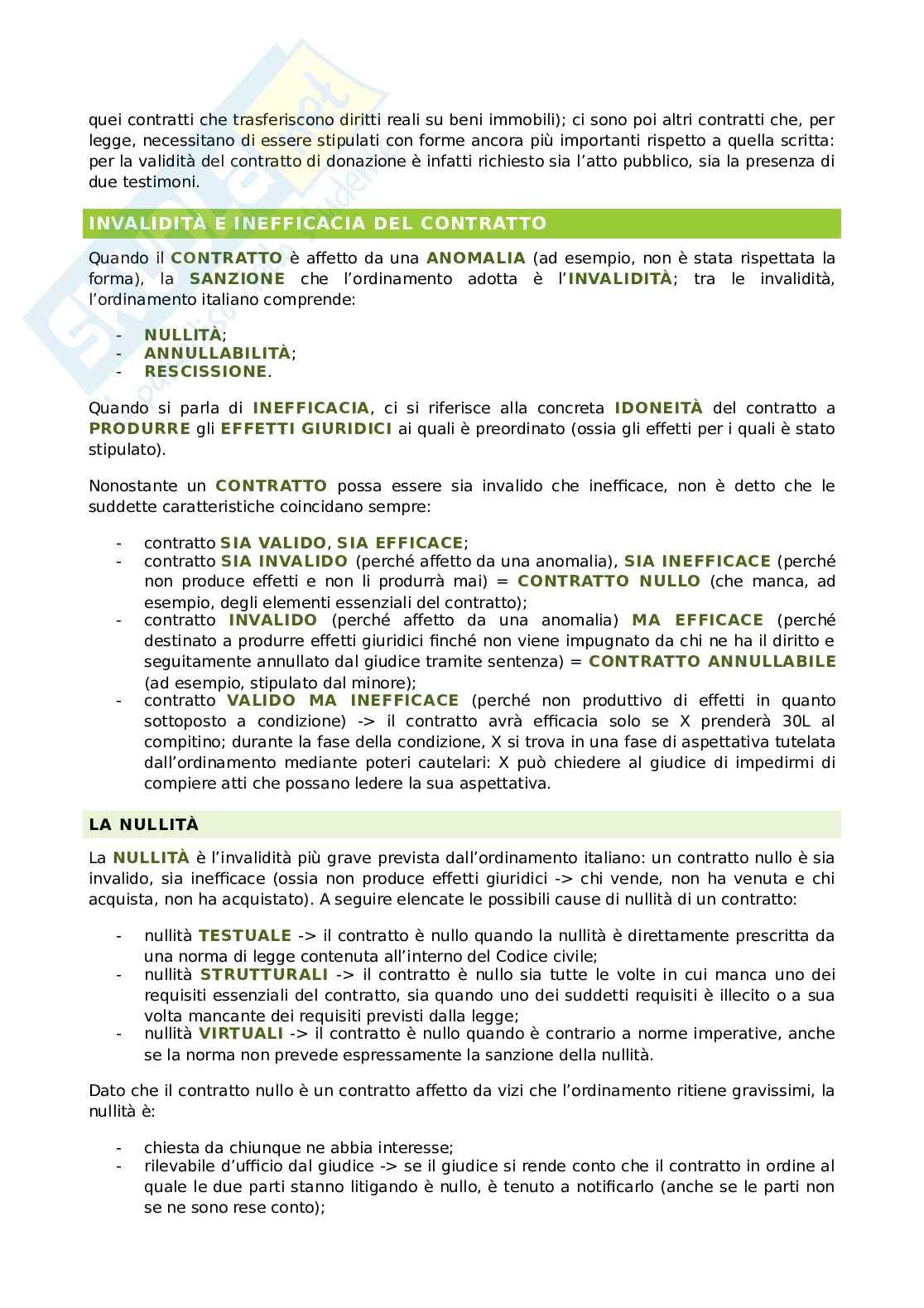 Riassunto esame Diritto privato, Prof. Bonini Roberta Serafina, libro consigliato Diritto privato. Linee essenziali, Roppo Pag. 31