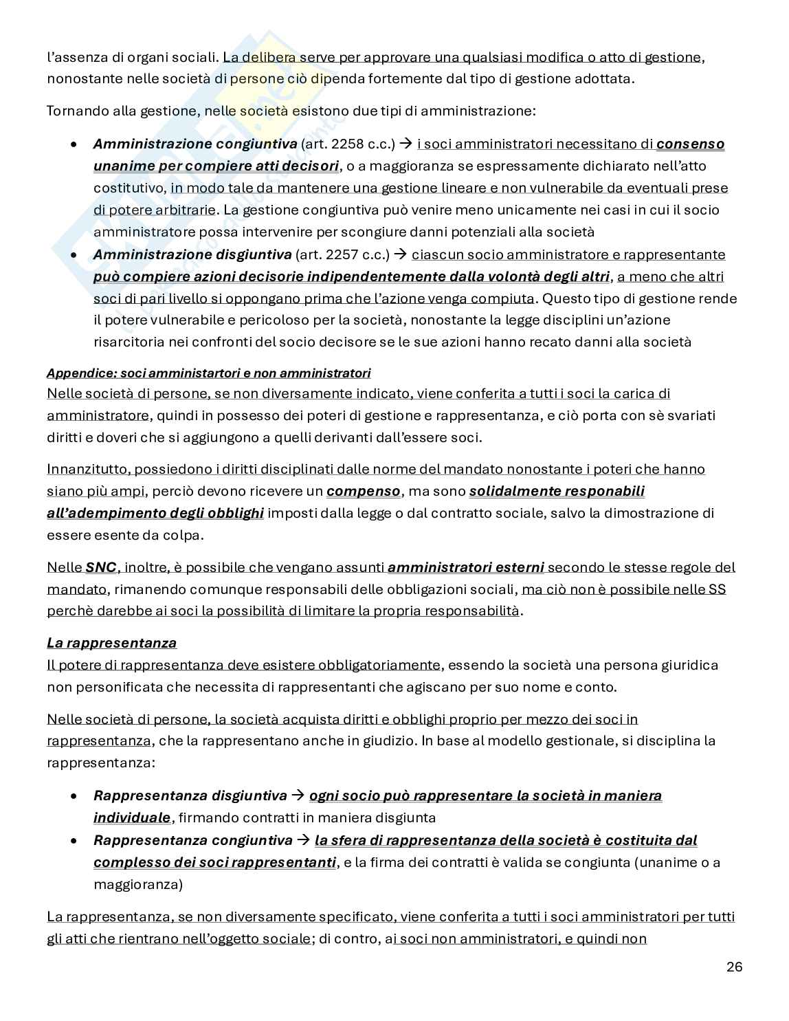 Riassunto esame Diritto commerciale, Prof. Sanna Valentino, libro consigliato Manuale di diritto commerciale, Campobasso Pag. 26