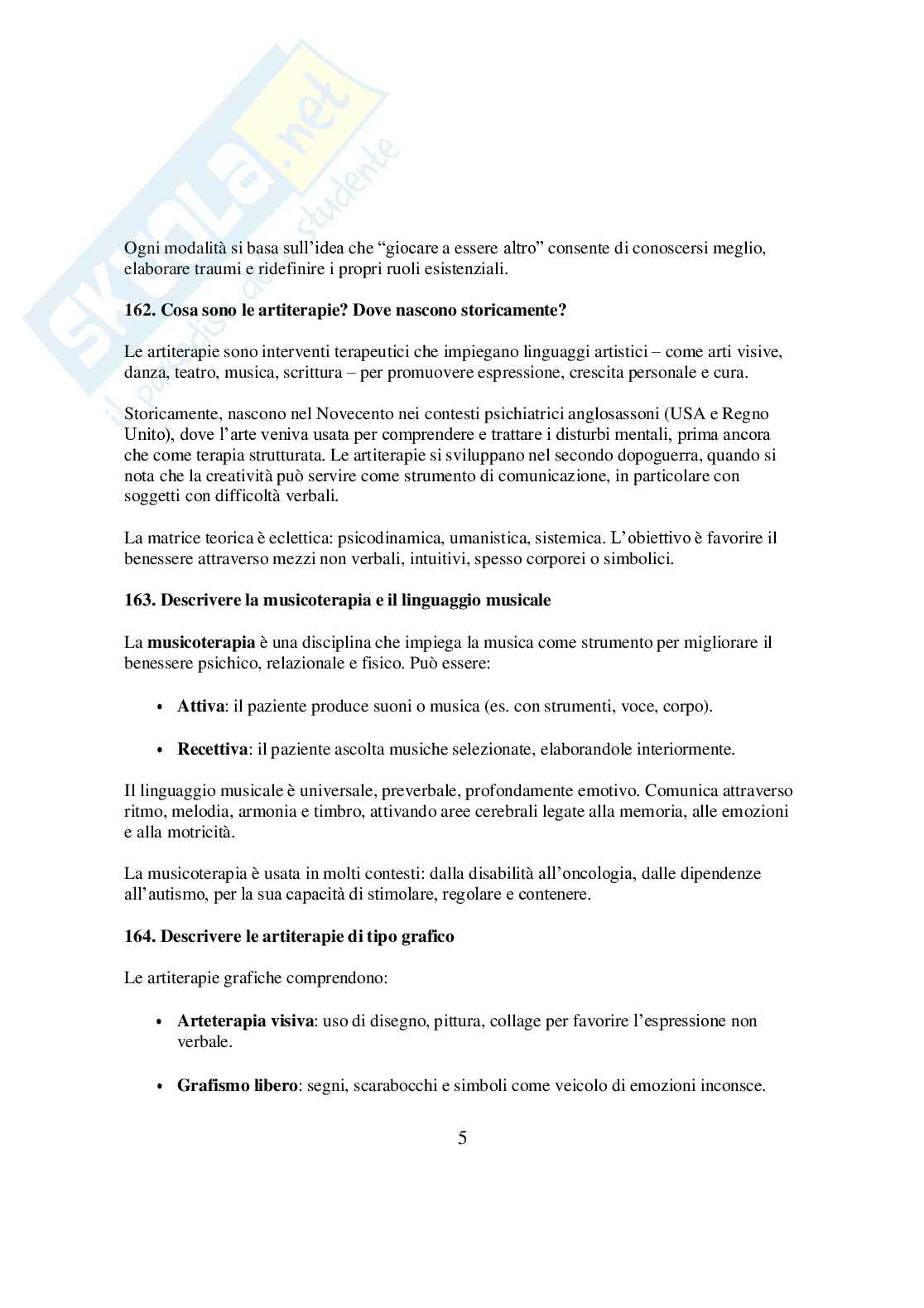Risposte domande aperte psicologia dei linguaggi espressivi e artistici aggiornate 2026 Pag. 6