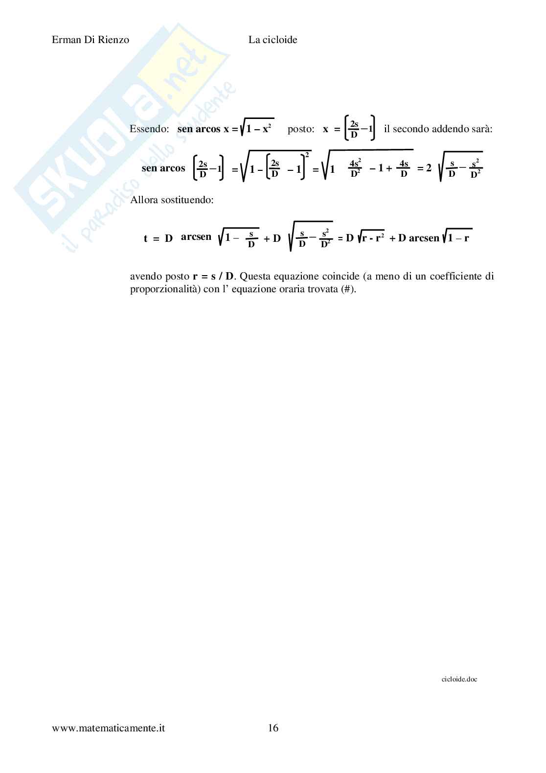 La cicloide Pag. 16