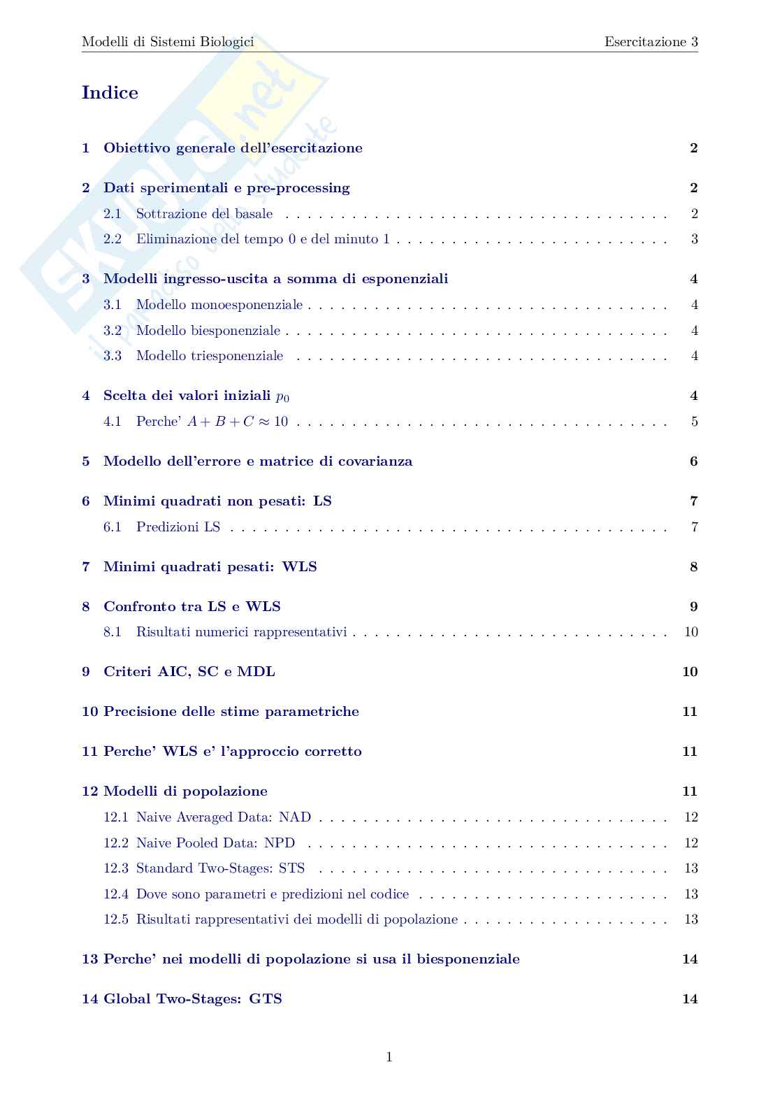 Esercitazione 3: Stima di modelli ingresso-uscita Pag. 2