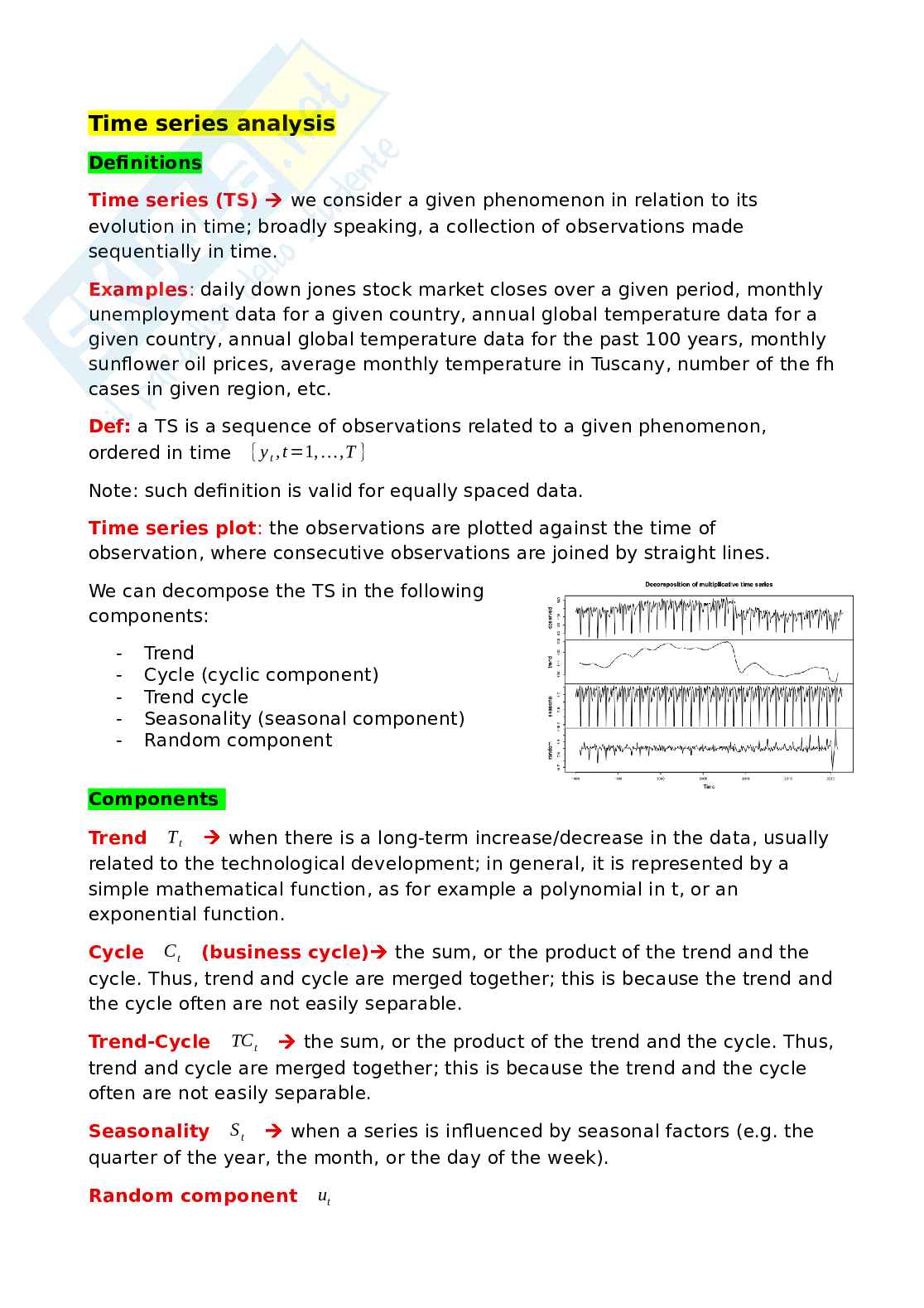 Appunti Statistics for experiment in inglese  Pag. 1