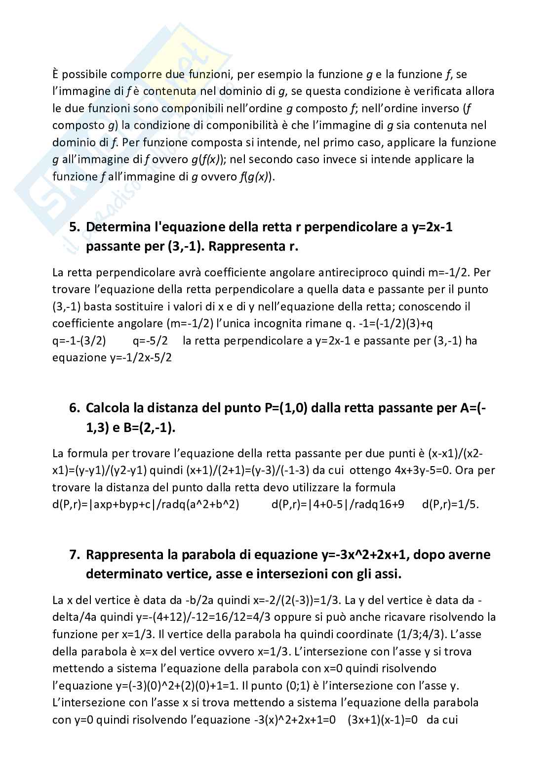 Domande aperte di Matematica e statistica Pag. 2