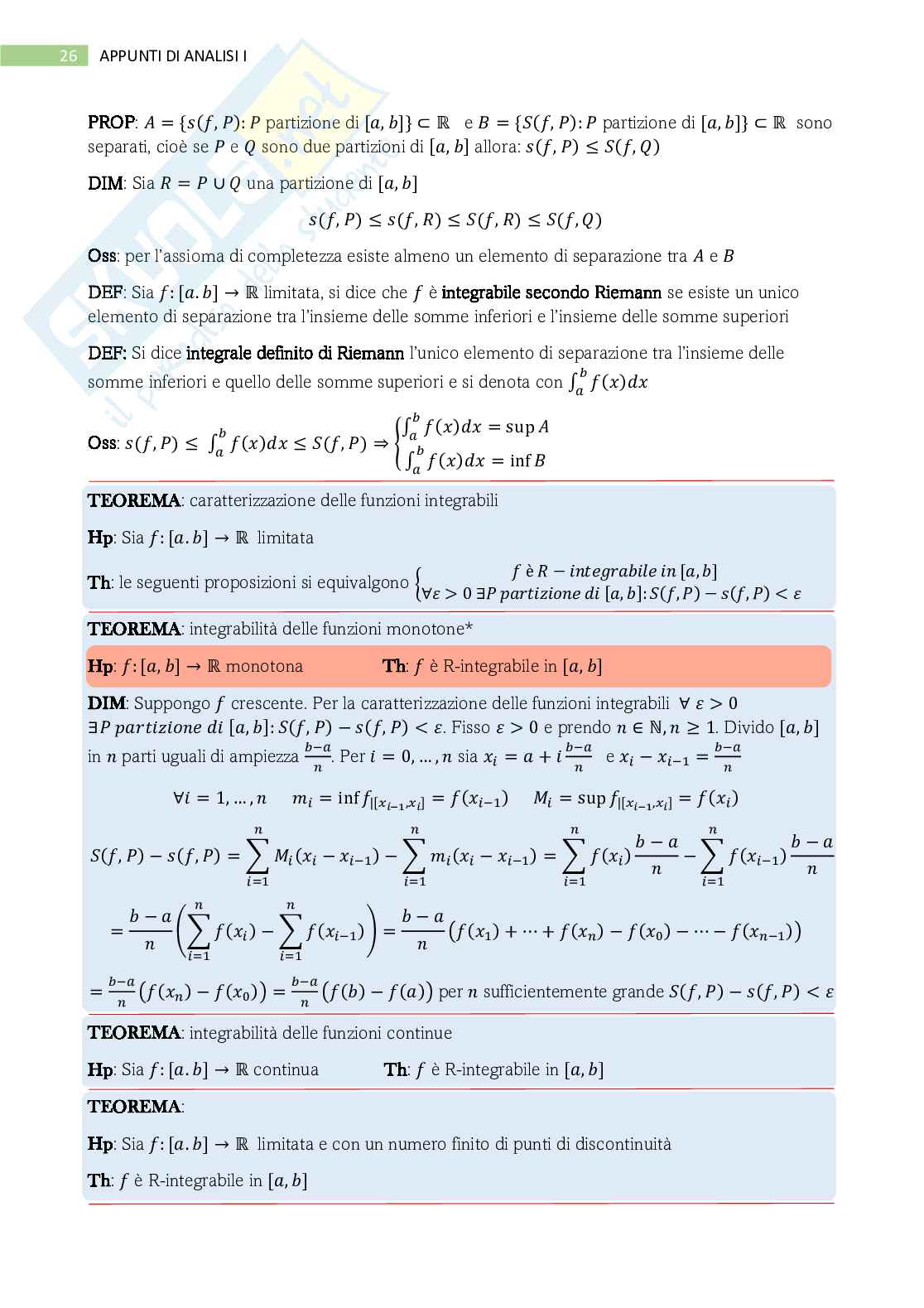 Appunti di Analisi 1 Pag. 26