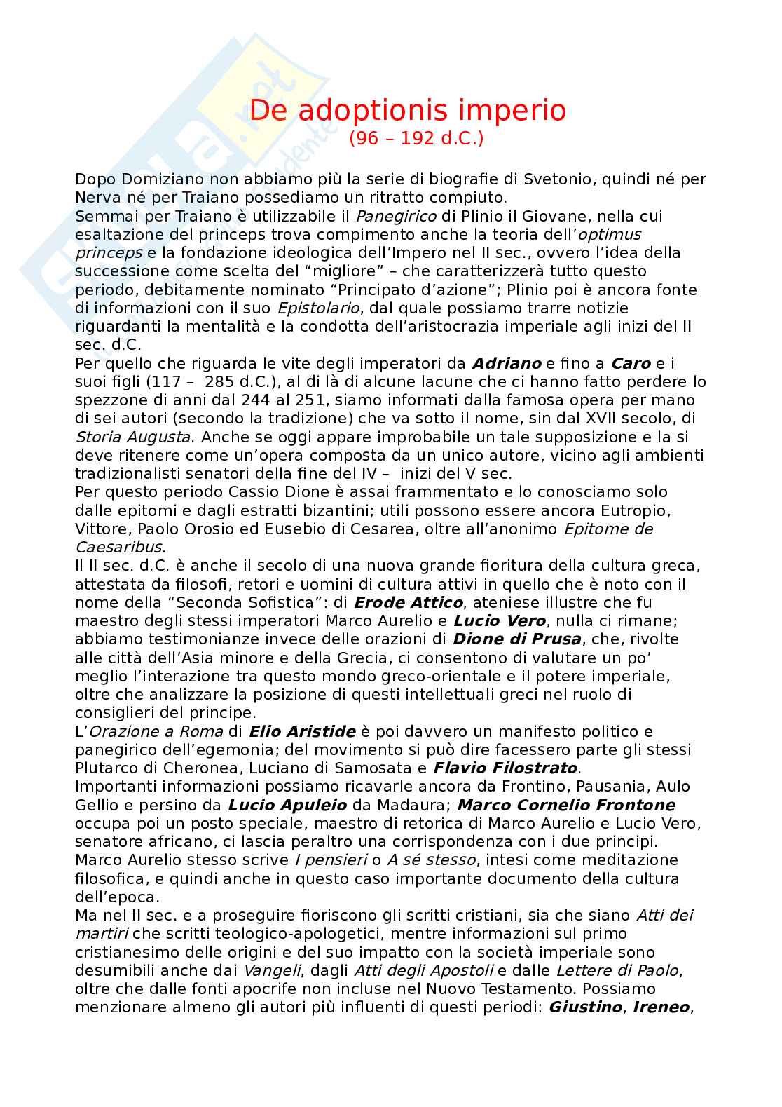 Riassunto esame Storia romana, Prof. Tantillo Ignazio, libro consigliato Storia romana, Gerace, Marcone Pag. 1