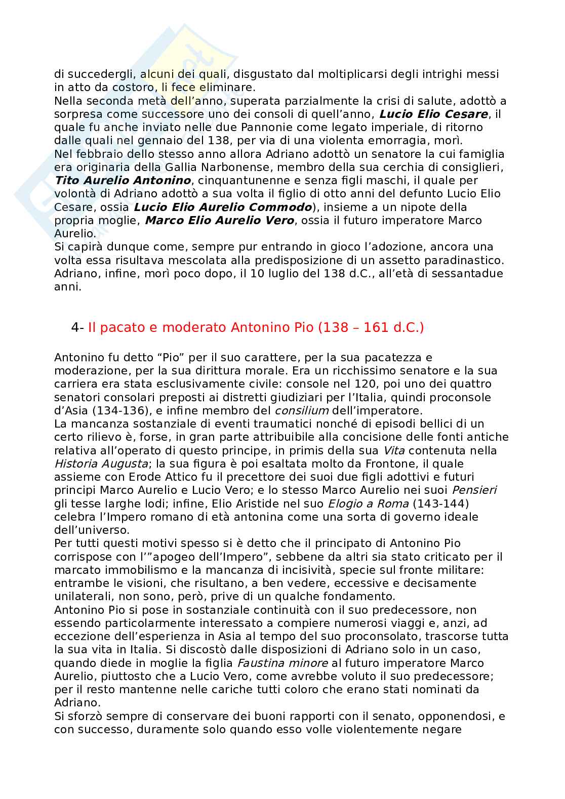 Riassunto esame Storia romana, Prof. Tantillo Ignazio, libro consigliato Storia romana, Gerace, Marcone Pag. 11