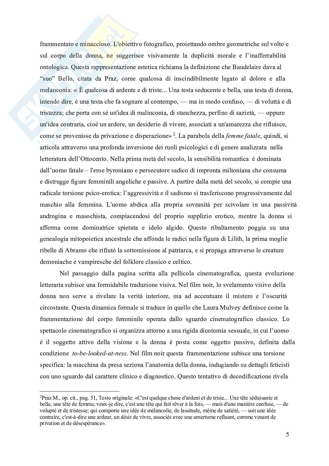L’enigma da risolvere: epistemologia, sguardo e costruzione della femme fatale nel discorso cinematografico Pag. 6