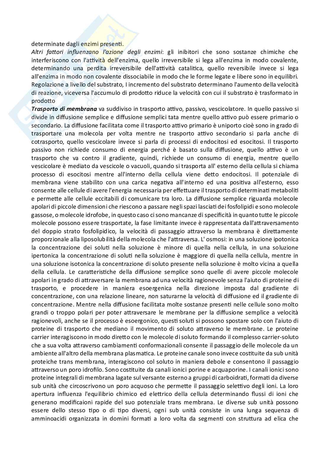 Biologia cellulare  Pag. 11