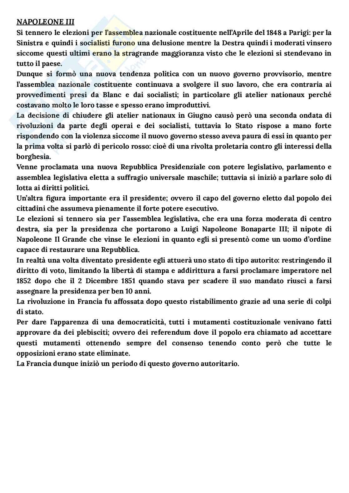 Risorgimento italiano - Eventi importanti Pag. 2