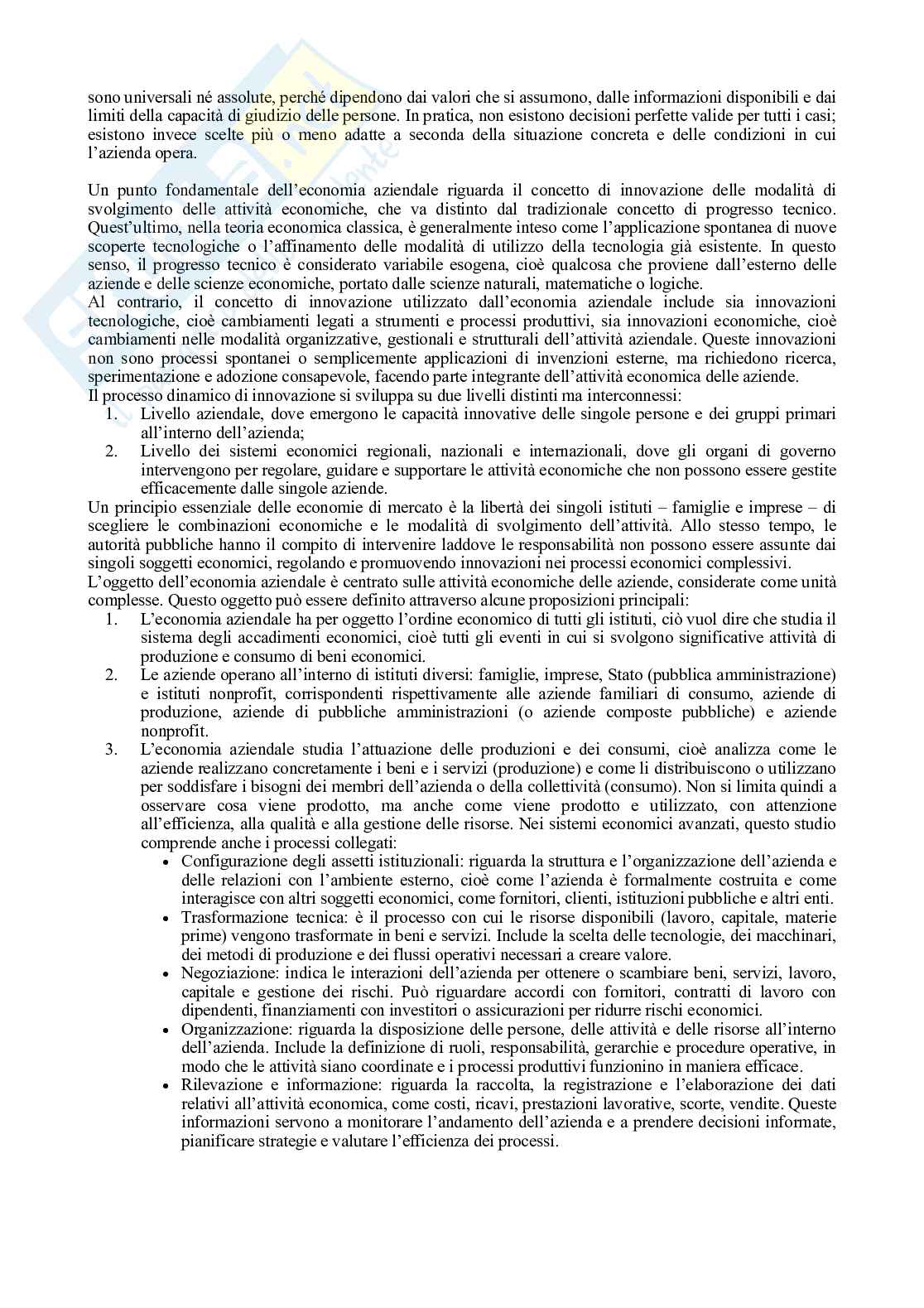 Riassunto esame Economia aziendale, Prof. Baldissera Annalisa, libro consigliato Corso di economia aziendale, Airoldi, Brunetti, Coda Pag. 11