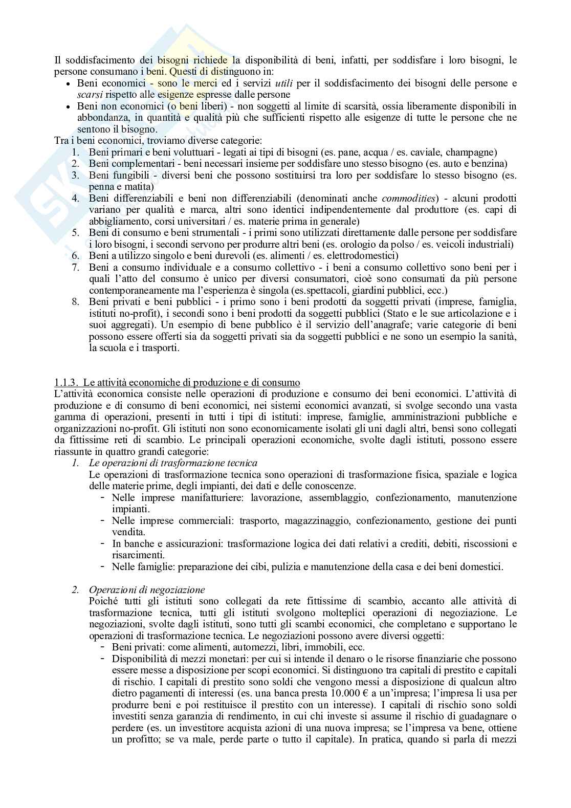 Riassunto esame Economia aziendale, Prof. Baldissera Annalisa, libro consigliato Corso di economia aziendale, Airoldi, Brunetti, Coda Pag. 2