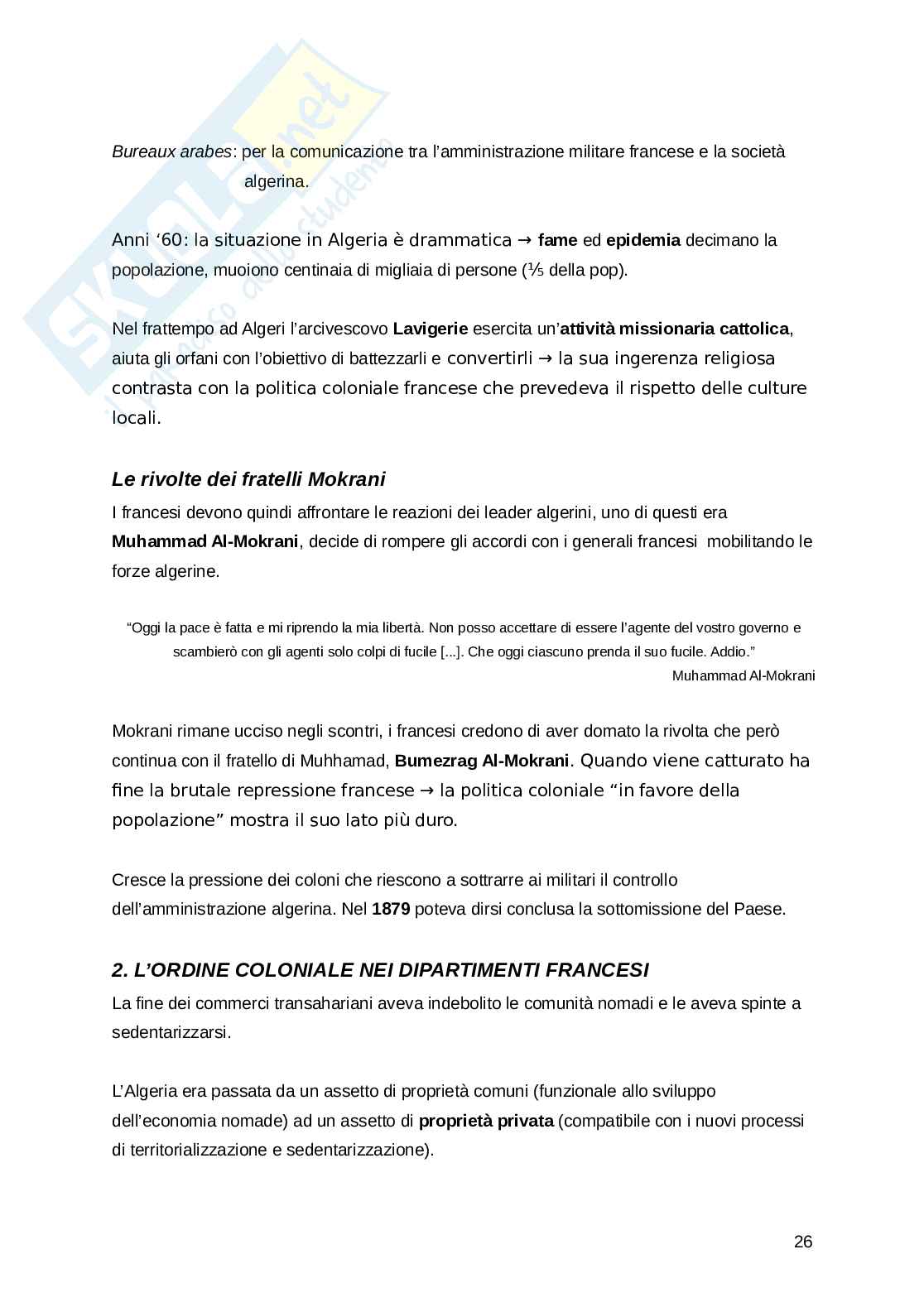 Riassunto esame L'Africa nella storia politica internazionale, Prof. Zamponi Mario, libro consigliato Africa contemporanea, Zamponi Mario Pag. 26