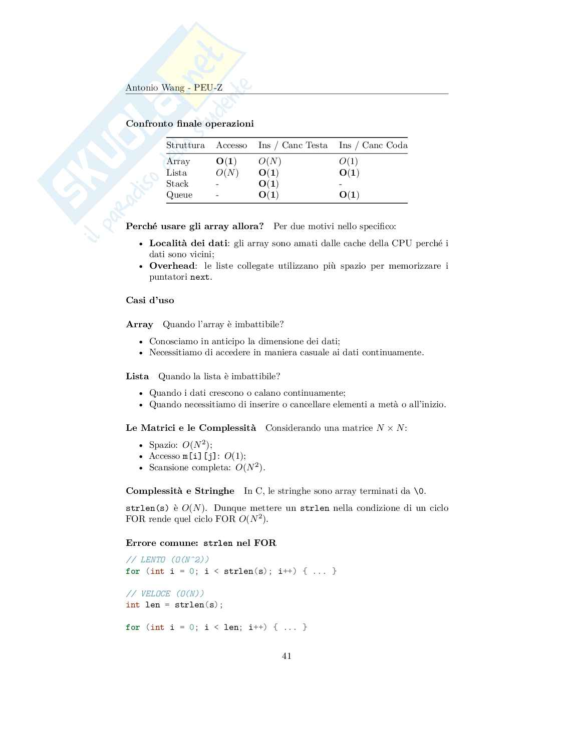 Programmazione e strutture dati – Appunti completi (algoritmi) di Programmazione C Pag. 41